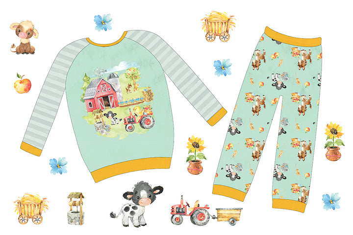 Kinder-Gute-Nacht-Set – Cute Farm 2.0 Green