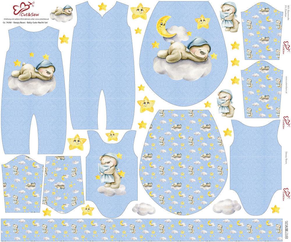 Baby-Gute-Nacht-Set – Sleepy Bears - Cut&Sew