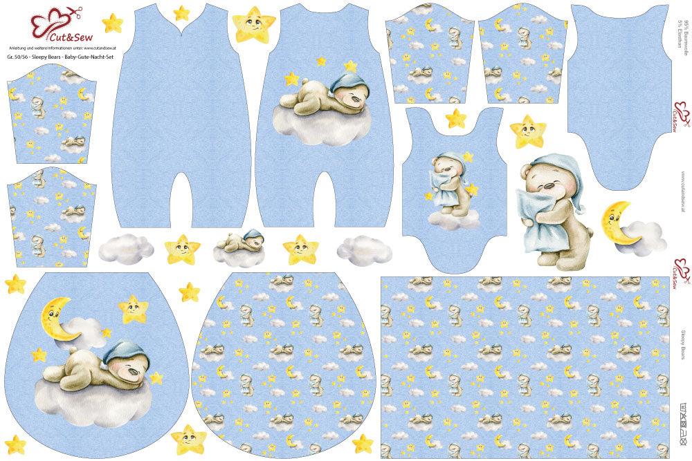 Baby-Gute-Nacht-Set – Sleepy Bears - Cut&Sew