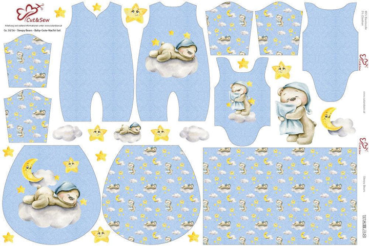 Baby-Gute-Nacht-Set – Sleepy Bears - Cut&Sew