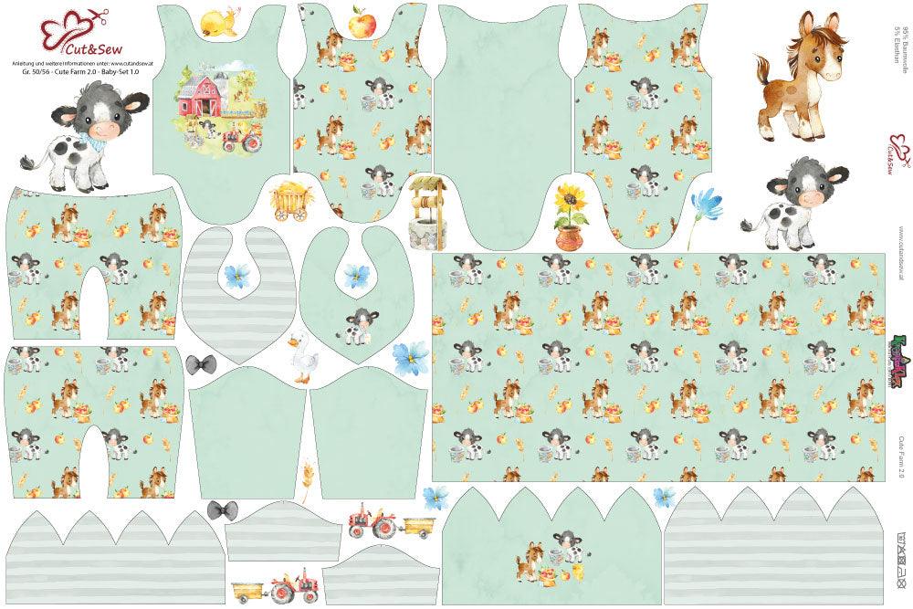 Baby Set – Cute Farm 2.0 Green - Cut&Sew