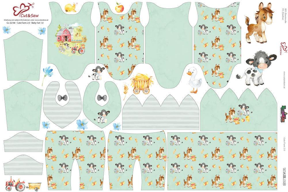 Baby Set – Cute Farm 2.0 Green - Cut&Sew