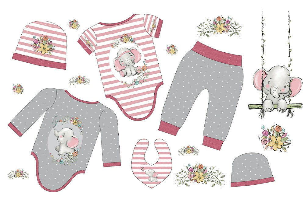 Baby Set – Elephant Girl - Cut&Sew