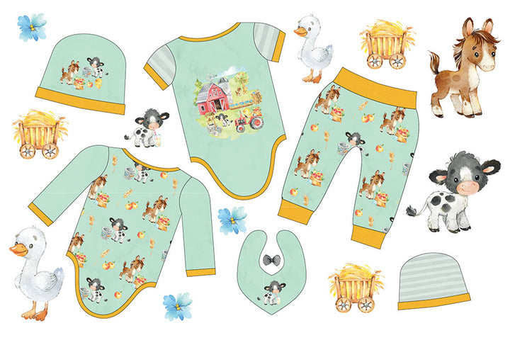 Baby Set – Cute Farm 2.0 Green