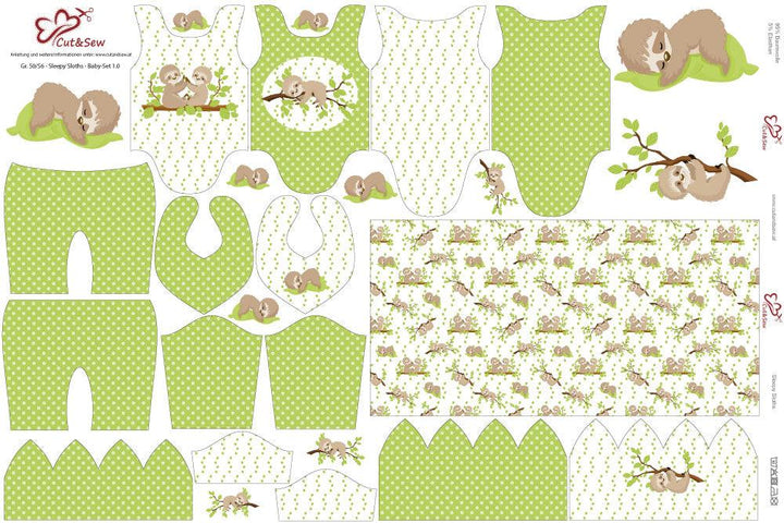 Baby Set – Sleepy Sloths - Cut&Sew